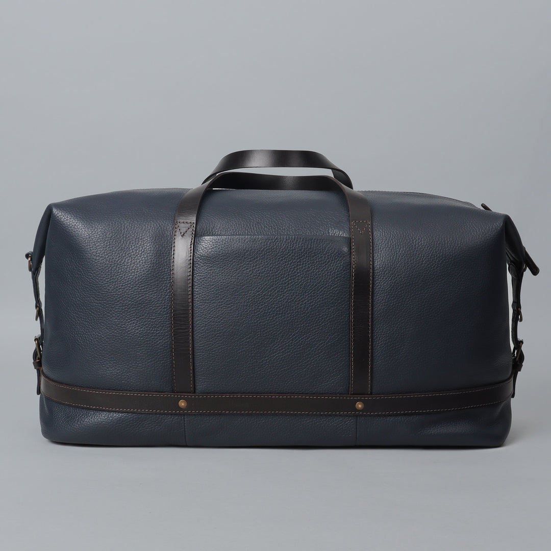 navy leather travel bag for women