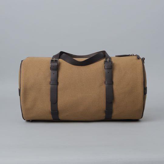 khaki canvas gym bag for men