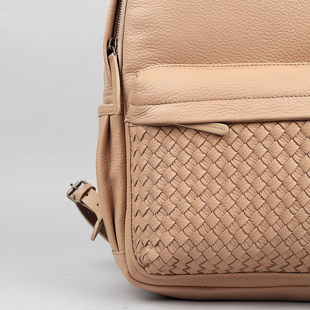 Weaved Journey Leather Backpack