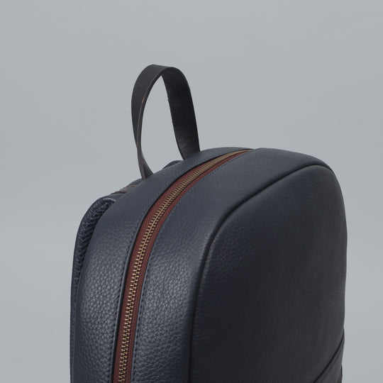 Leather laptop backpack for men