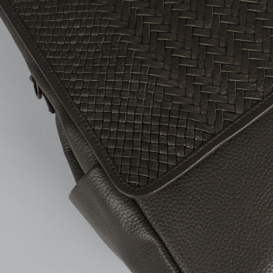 Donna Weaved Leather Diaper Bag