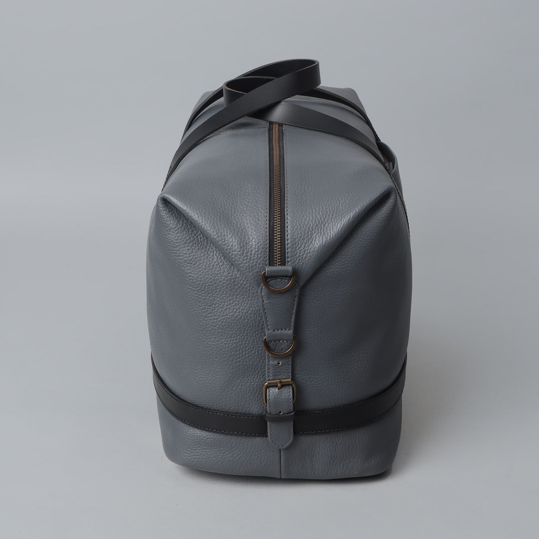 grey leather travel bag for girls