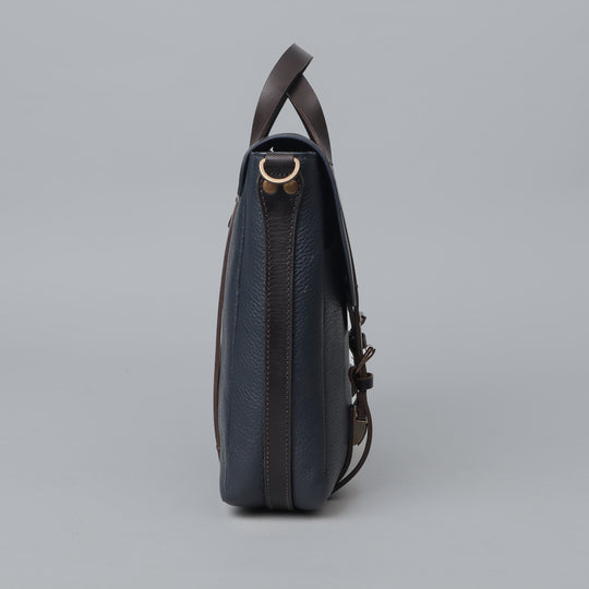 blue leather briefcase
