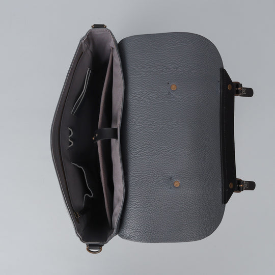 spacious leather briefcase