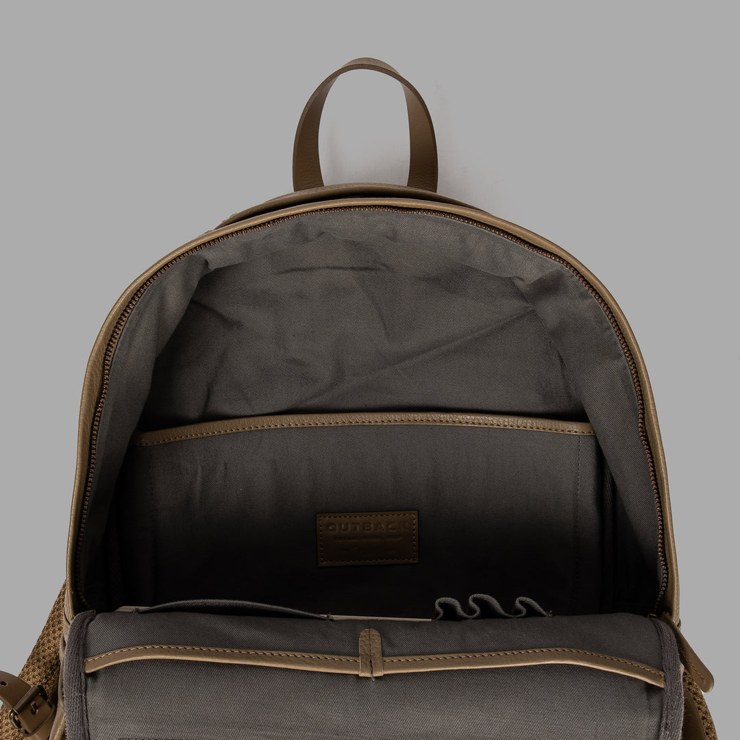 Weaved Journey Leather Backpack