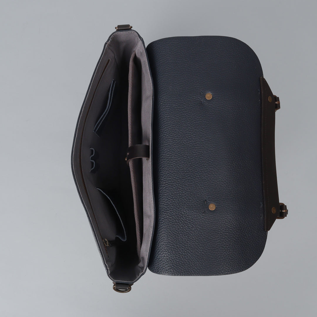 travelling leather briefcase