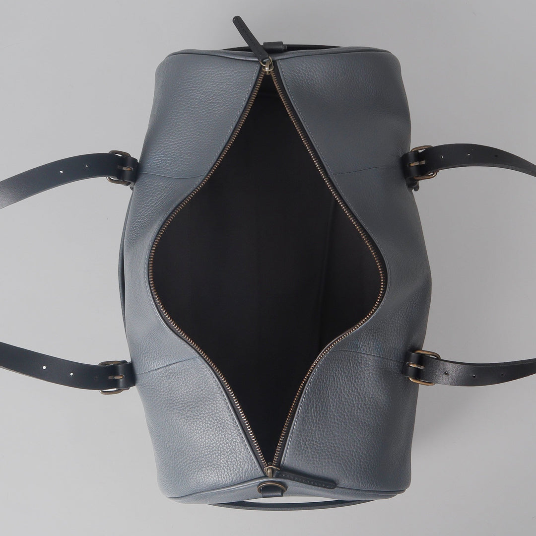 Unisex Grey leather briefcase