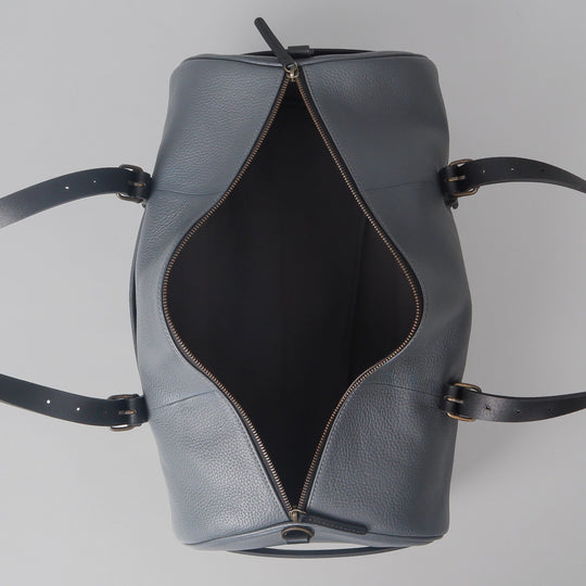 Unisex Grey leather briefcase