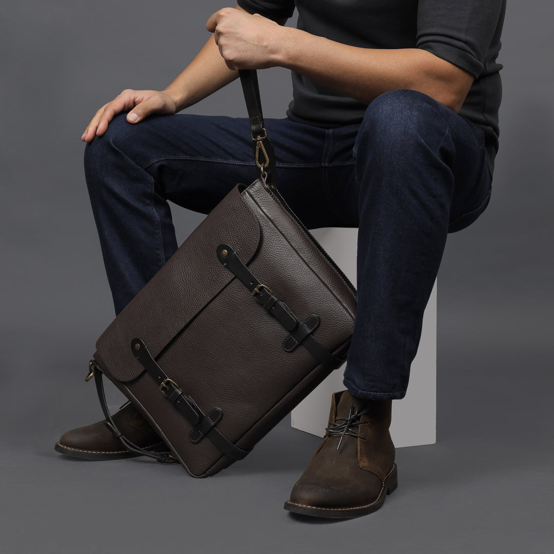 Oslo Leather Messenger  Bag