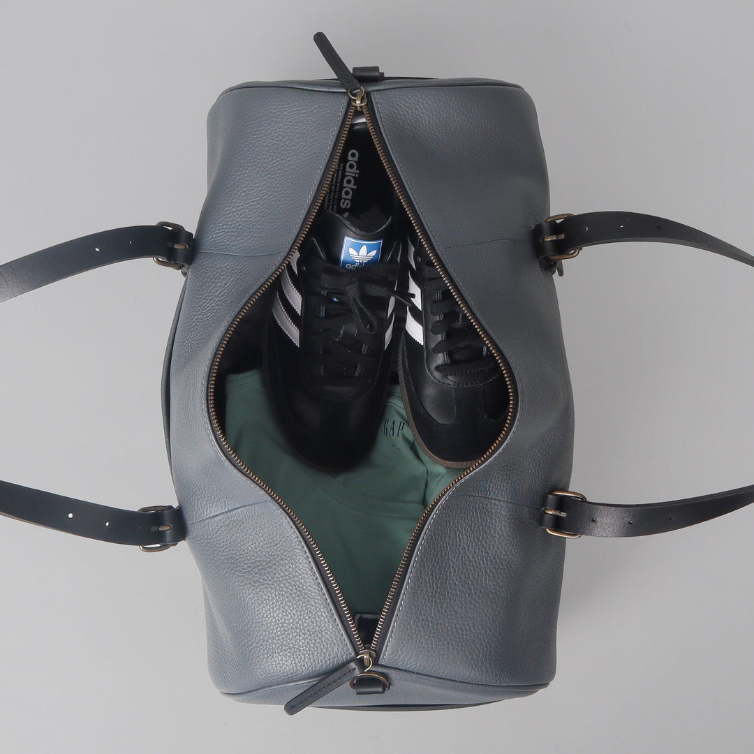 premium leather gym duffle bag