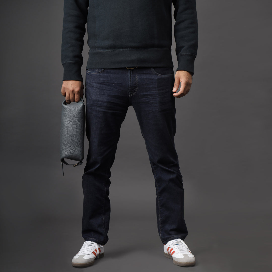 toilet leather bag for essentials 