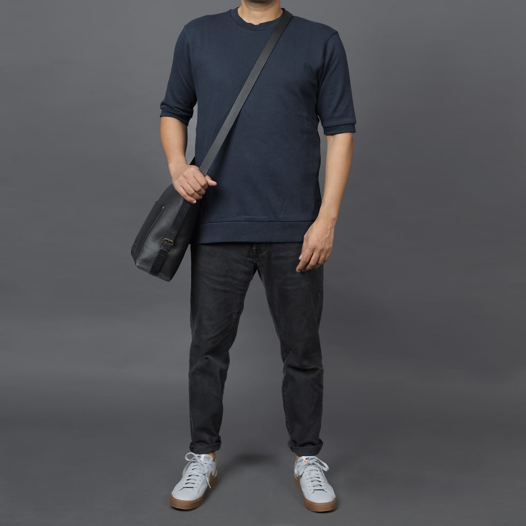 Jersey Leather Crossbody Bag