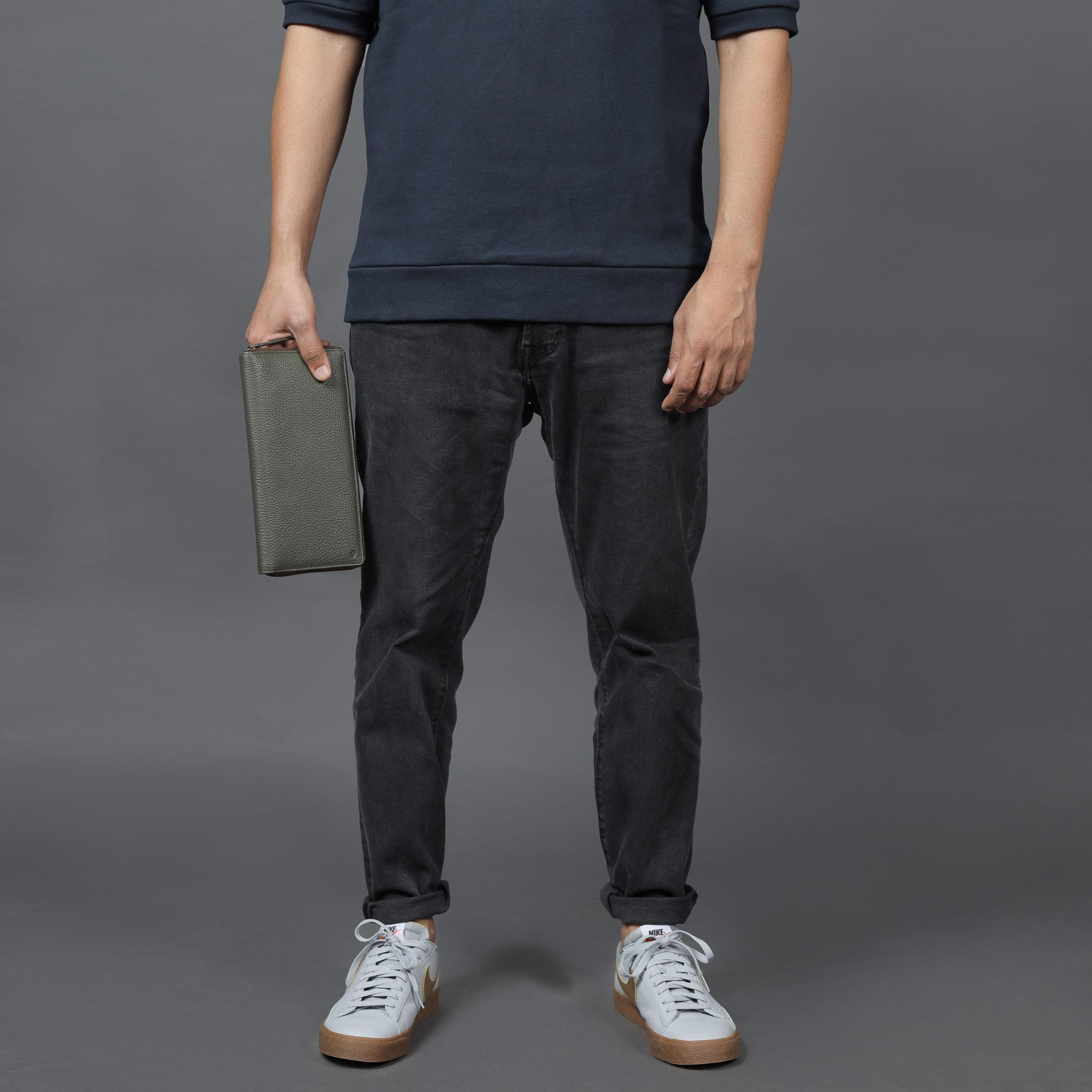 leather cheque book wallet