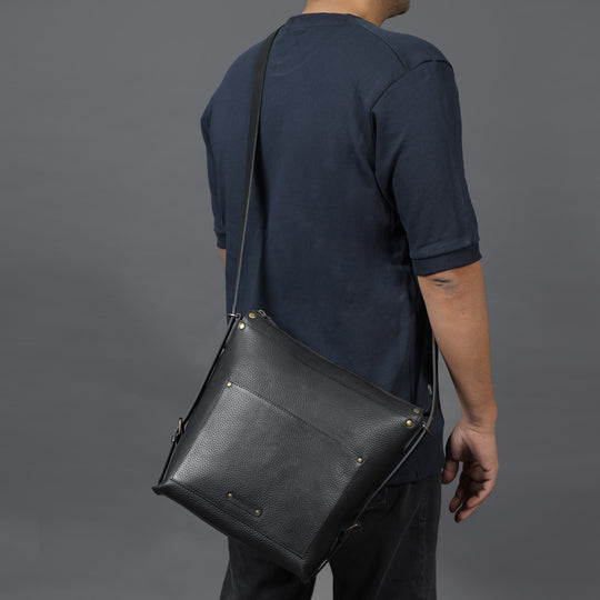 Jersey Leather Crossbody Bag