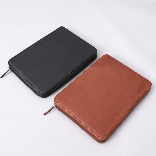 leather laptop sleeve with zipper