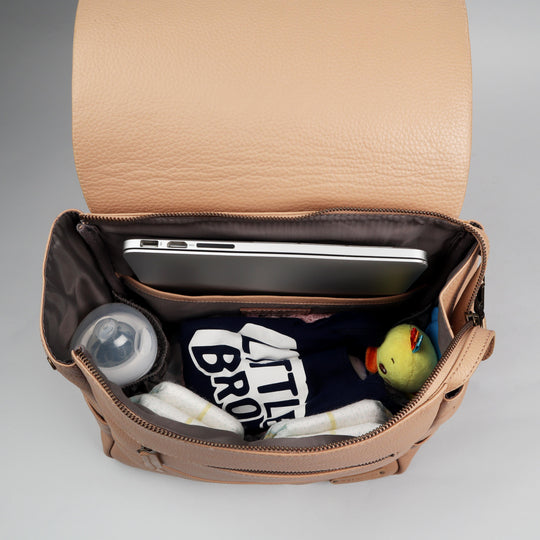 Donna Weaved Leather Diaper Bag