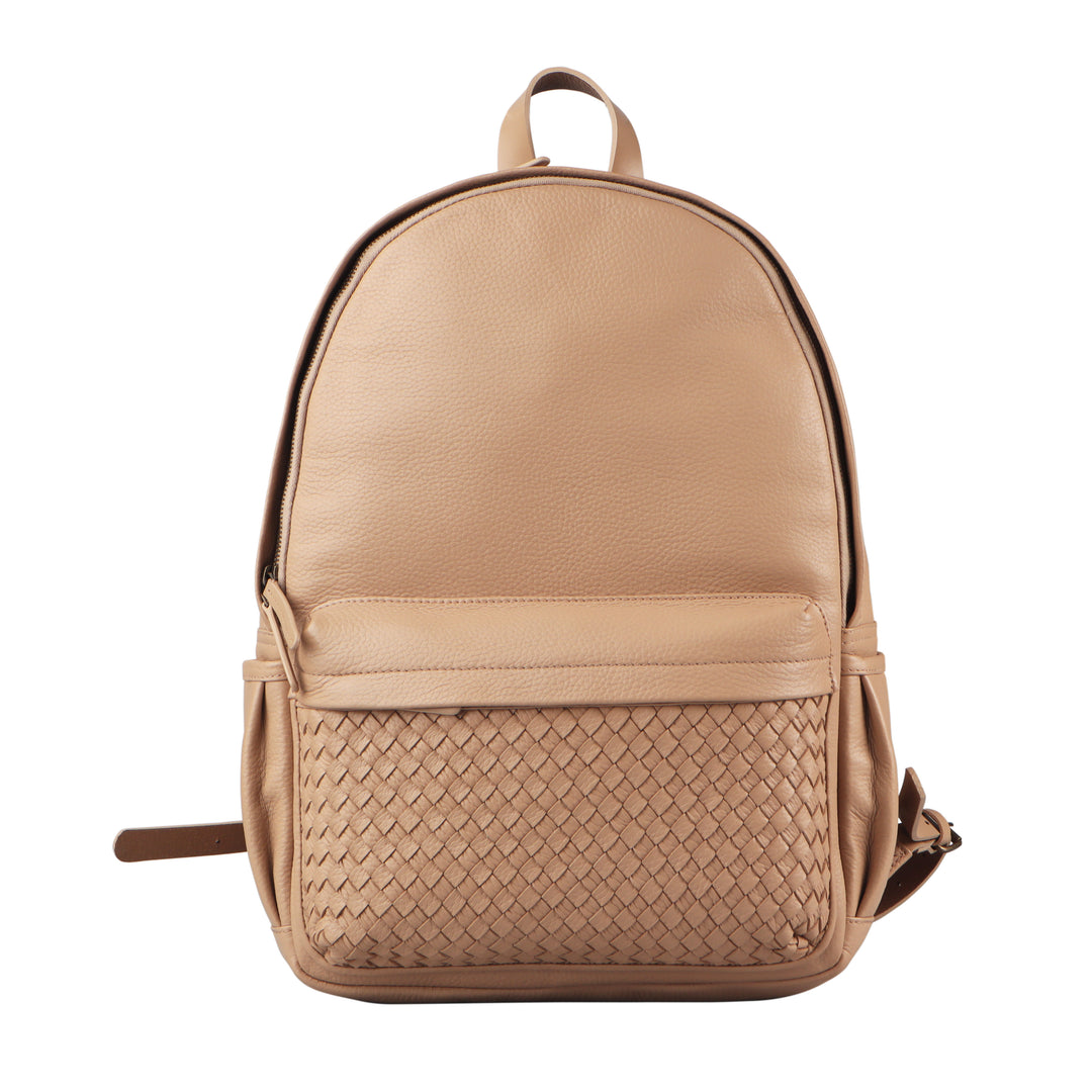 Weaved Journey Leather Backpack